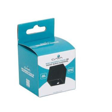 Imagem de Mini Arandela Externa Focus 2w Luz Amarela Bivolt Gaya - Gata, Preto