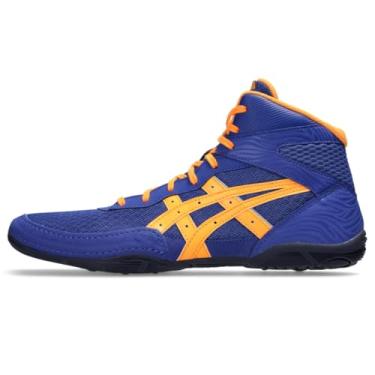 Imagem de ASICS Tênis de luta livre masculino Matflex 7, Cobalto escuro/laranja pop, 45