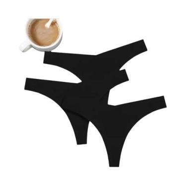 Imagem de Calcinhas De Seda Gelada Sem Costura Para Mulheres 3PCS V-Waist Baixa 