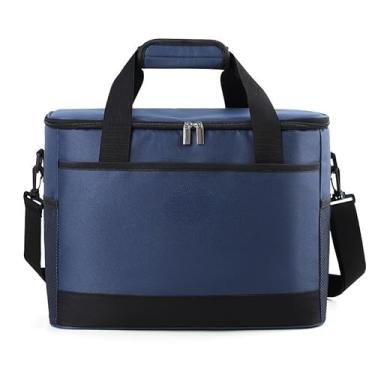 Imagem de Bolsa Térmica Portátil Com Grande Capacidade Ideal Para Piqueniques E Atividades Ao Ar Livre(Azul Marinho)