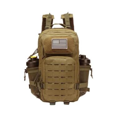 Imagem de Mochila Tática 50L MOLLE Para Caminhadas Ao Ar Livre Para Homens Com 2