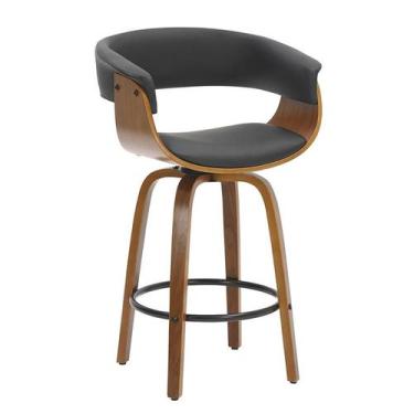 Imagem de Banqueta Betim Marrom e Preta - Rivatti