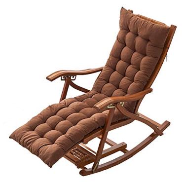 Imagem de ONDHGFBGB Reclinável dobrável, espreguiçadeira de jardim reclinável para varanda de madeira com apoio para os pés extensível e placa de massagem, poltrona ajustável ao ar livre, com almofada