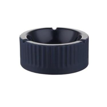 Imagem de Cinzeiro para carro estilo simples listras verticais de cerâmica decoração de mesa para escritório em casa pátio externo (E L)