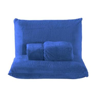 Imagem de Lençol de Plush 3 Peças - Solteiro/Casal Padrão/Queen/King - COM ELÁSTICO A VOLTA TODA(Azul Marinho,King 3 Peças)