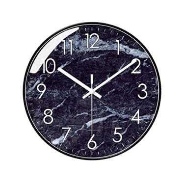 Imagem de Relógio de parede simples sala de estar moderna moda mudo relógio de varredura para casa (uma cor 30,5 cm)