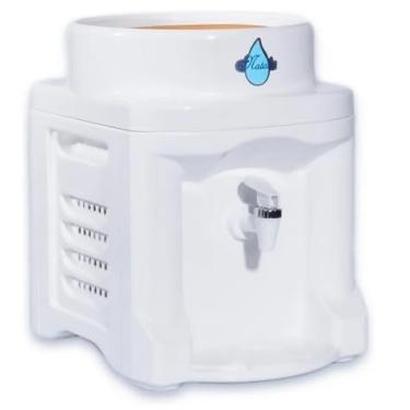 Imagem de Suporte Para Galão de Água Mineral, Cuba de Barro, Branco, Para Galões de 10/20 Litros