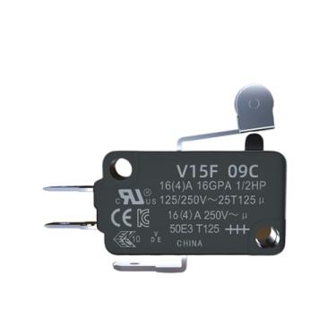 Imagem de S25HH0 Microinterruptor de limite de viagem com contatos prateados para controle tátil V15F-01C