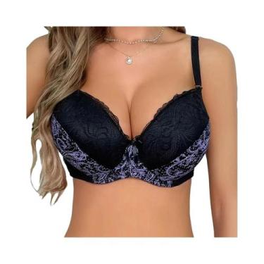 Imagem de Sutiã Sexy De Renda Com Efeito Push up Para Mulheres, Confortável E Fa