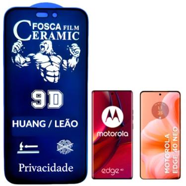 Imagem de Película Cerâmica Fosca Privacidade MOTO EDGE 40 / EDGE 40 NEO,Proteção Total, Anti-Riscos, Anti Espião e Não Deixa Marca De Dedo Na Tela.