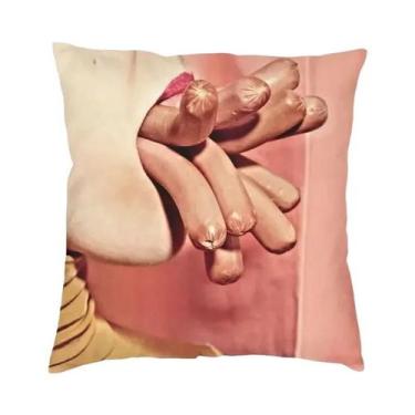 Imagem de Capa De Almofada Quadrada Com Estampa 3D De Natal, Dupla Face, Para De