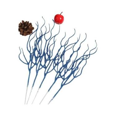 Imagem de Buquê De Ramos Artificiais De Natal 5 Peças Plantas Falsas Decoração P