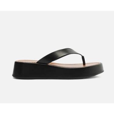Imagem de TAMANCO FEMININO AREZZO FLATFORM COURO THONG A136360003-Feminino