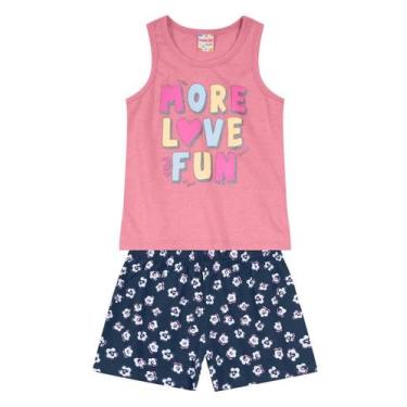 Imagem de Conjunto regata Infantil menina Brandili, 1, Rosa