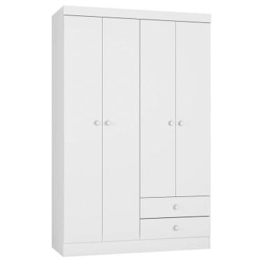 Imagem de Guarda Roupa Infantil Quarto De Bebê Louise 04 Portas Branco