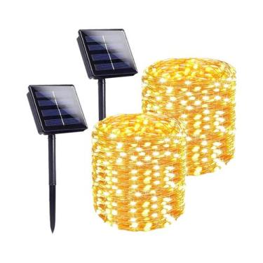 Imagem de Luzes De Cordão LED Solares À Prova d'Água Para Jardim, Árvores, Festa