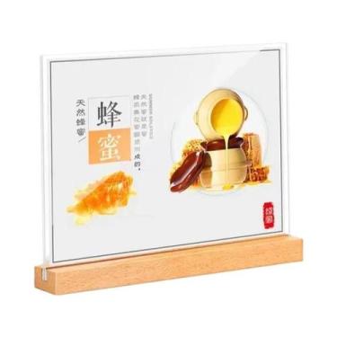 Imagem de Suporte De Mesa Em Acrílico A4 A5 A6 Dupla Face Transparente Para Cart