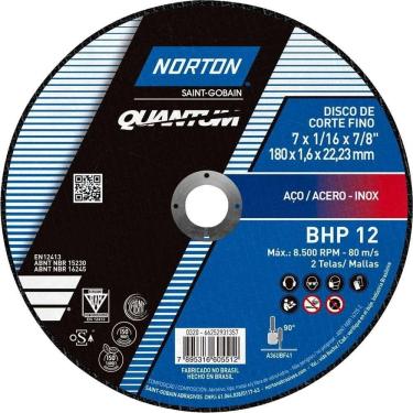 Imagem de Disco De Corte, 178 Mm X 1,6 Mm X 22,23 Mm, Bhp 12 Norton Ostenvonder