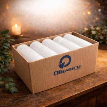 Imagem de Vela Votiva de 7 Dias 100% Parafina Pura 250gr Branca - 10 Unidades