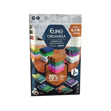 Imagem de Conjunto Organizador a Vácuo 4 Peças + 01 Bomba - Euro Home