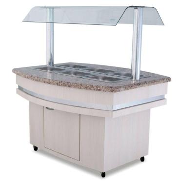 Imagem de Buffet Self Service Quente 10gns Bf003 Frilux Buffet Quente Linha Luxo 10 Cubas 220V