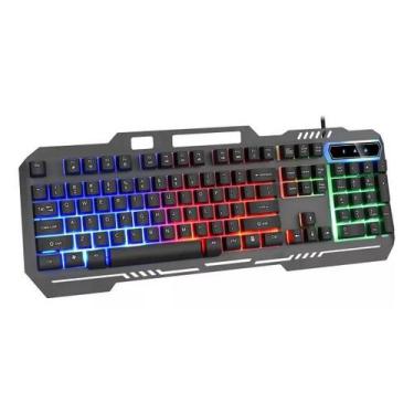 Imagem de Teclado Gamer Semi Mecânico Rgb Led Usb Abnt Bm-T05 B-Max
