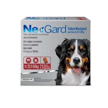 Imagem de NEX GARD Caes Cachorro Anti Pulgas e Carrapatos 25Kg a 50Kg 3 comprido