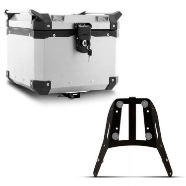 Imagem de Baú Moto Alumínio Top Case 35 Litros + Bagageiro Super Adventure CB 50