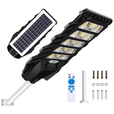 Imagem de Luminária Solar Externa 500W 660 LEDS com Sensor de Movimento, 1 Unidade, LEDMO LED260n, Preto