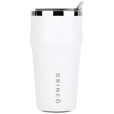 Imagem de Copo Térmico 600 mL para Cerveja, Café com Isolamento a Vácuo, DRINCO, Branco
