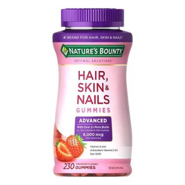 Imagem de Vitamina Hair Skin Nails Gummies 2x Biotina 6000mcg 230gomas - Natures