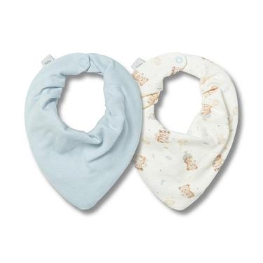 Imagem de Kit Com 2 Babadores Hug Bandana Terra De Aventuras Azul