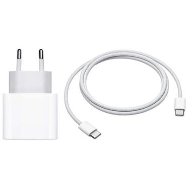 Imagem de Carregador Apple USB-C 20W Original + Cabo - Apple para Recarga de 60W