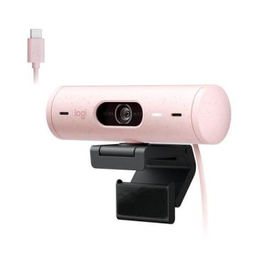 Imagem de Webcam + Suporte Logitech Brio 500 Full HD, 1080p, 30 FPS, com Microfo