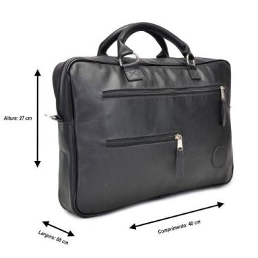 Imagem de Pasta Bolsa Notebook couro legitimo alça mão ombro executiva - Cla-Cle