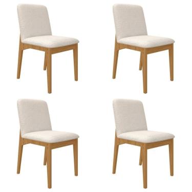 Imagem de Kit 4 Cadeiras Estofadas Windsor Clean Cinamomo/bouclé Off - M.a