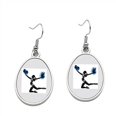 Imagem de Brinco com silhueta de líder de torcida jovem – Brincos pendentes para meninas – Presente de festa de aniversário dos namorados, Metal, Sem pedras preciosas