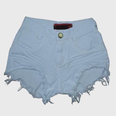 Imagem de Kit 3 Short Jeans Feminino Slim Menina Cintura Alta Hot Pant