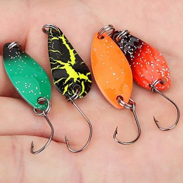 Imagem de Iscas de pesca iscas de pesca, 12 peças de isca dura de metal de água salgada com lantejoulas e gancho de pesca acessório