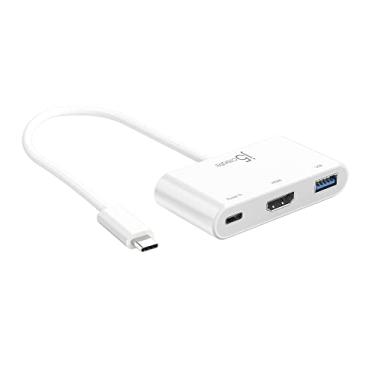 Imagem de j5create USB Tipo-C para HDMI 4K e USB-A 3.0 com PD 100W de carregamento, para MacBook, Chromebook, iPad Pro ou USB-C Laptop (JCA379)