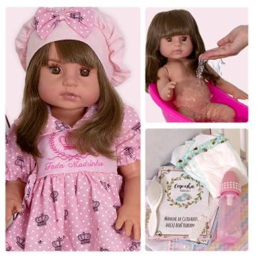 Boneca Bebê Reborn Realista Com Jogo De Roupa Fada Madrinha no