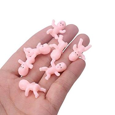 Imagem de JuXinDa 60 Baby Shower Ice Cube Game Mini Plastic Baby/Party King Cake/King Cake Babies/King Cake Baby/King Cake Baby/Plastic Babies … (branco)