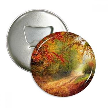 Imagem de Emblema multifuncional com ímã de geladeira e cenário de natureza da floresta verde