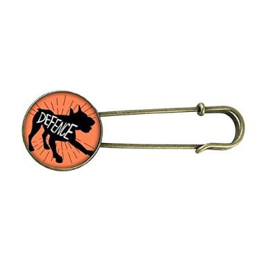 Imagem de Broche de metal retrô natural com contorno de animal de burro preto