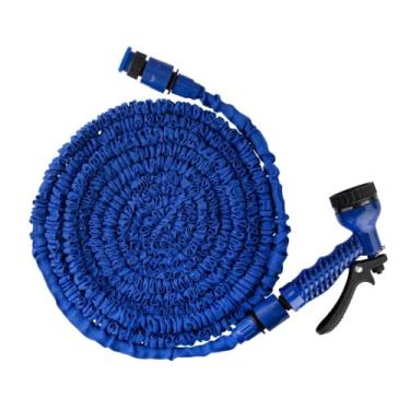 Imagem de MANGUEIRA COM ESGUICHO PARA JARDIM EXPANSIVA JATO 7 FUNCOES + TRAVA E ADAPTADOR 5 ATE 15M HUTZ