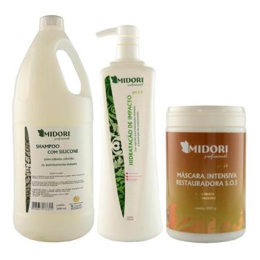 Imagem de Shampoo Silicone 2l Hidrat. Impacto 1l Másc S.o.s 1kg Midori