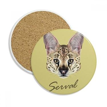 Imagem de Caneca de porta-copos de animais com orelhas longas e selvagens, com proteção de mesa, pedra absorvente