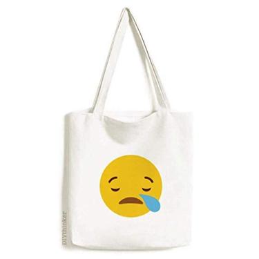 Imagem de Sleep Yellow Cute Online Chat Tote Canvas Bag Shopping Satchel Casual Bolsa