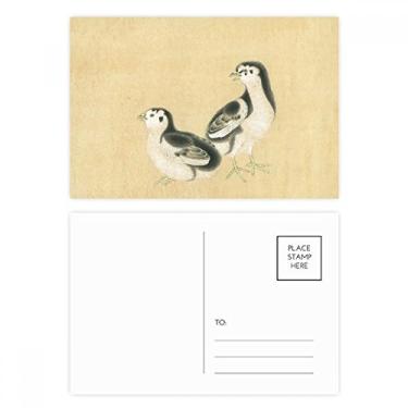 Imagem de Conjunto de cartões postal pintados chineses para alimentar cartões postais de aniversário para enviar cartões de agradecimento