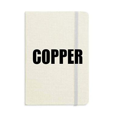 Imagem de Caderno de cobre com nome do elemento de química capa dura diário clássico A5 presente